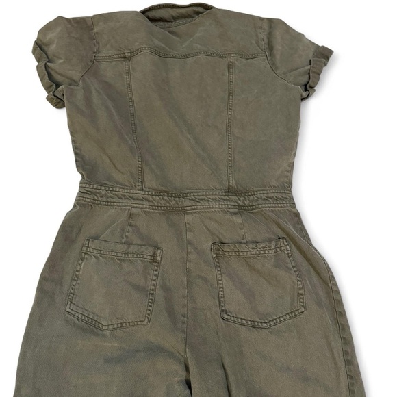 YFB Young, Fabulous & Broke Olive Green Denim Jumpsuit - Picture 5 of 6